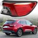 Right Passenger Side Outer Tail Light Rear Lamp Replacement for Ford Escape 2020 2021 2022 With Bulbs Assembly 6Pin LJ6Z13404