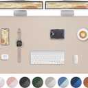 Extra Large Desk Mat - 48"x 24" Non-Slip Desk Pad for Office and Home - Ideal for Large Mouse Pad and Desk Mats on Top of Desks(Beige)