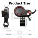 TF-100 5 Pin Electric Scooter LCD Display and Thumb Throttle for Kugoo M4 Electric Bike Scooters, 36V48V52V60V Ebike Thumb Throttle Controller with Waterproof Speedometer Panel