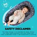 Beeezy Buddies Baby Lounger (Blue/Grey, Outer Space) - for Newborns to Toddlers Between 0-24 Months + Portable + Water-Resistant + 100% Cotton