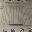 Cumbor 30-54" Extra Wide Baby Gate for Stairs, Dual Lock & Self-Closing Dog Gate Indoor, Easy Install Pet Gate for Doorways, Hallways & Kitchen, Easy Walk Thru Safety Proofing for Babies & Pets, White