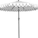 9Ft Elegant Valance Patio Umbrella, Outdoor Umbrellas for Patio with Auto-Tilt and Crank Systerm, Table Umbrella for Outdoors, Poolside,Beach, Backyard