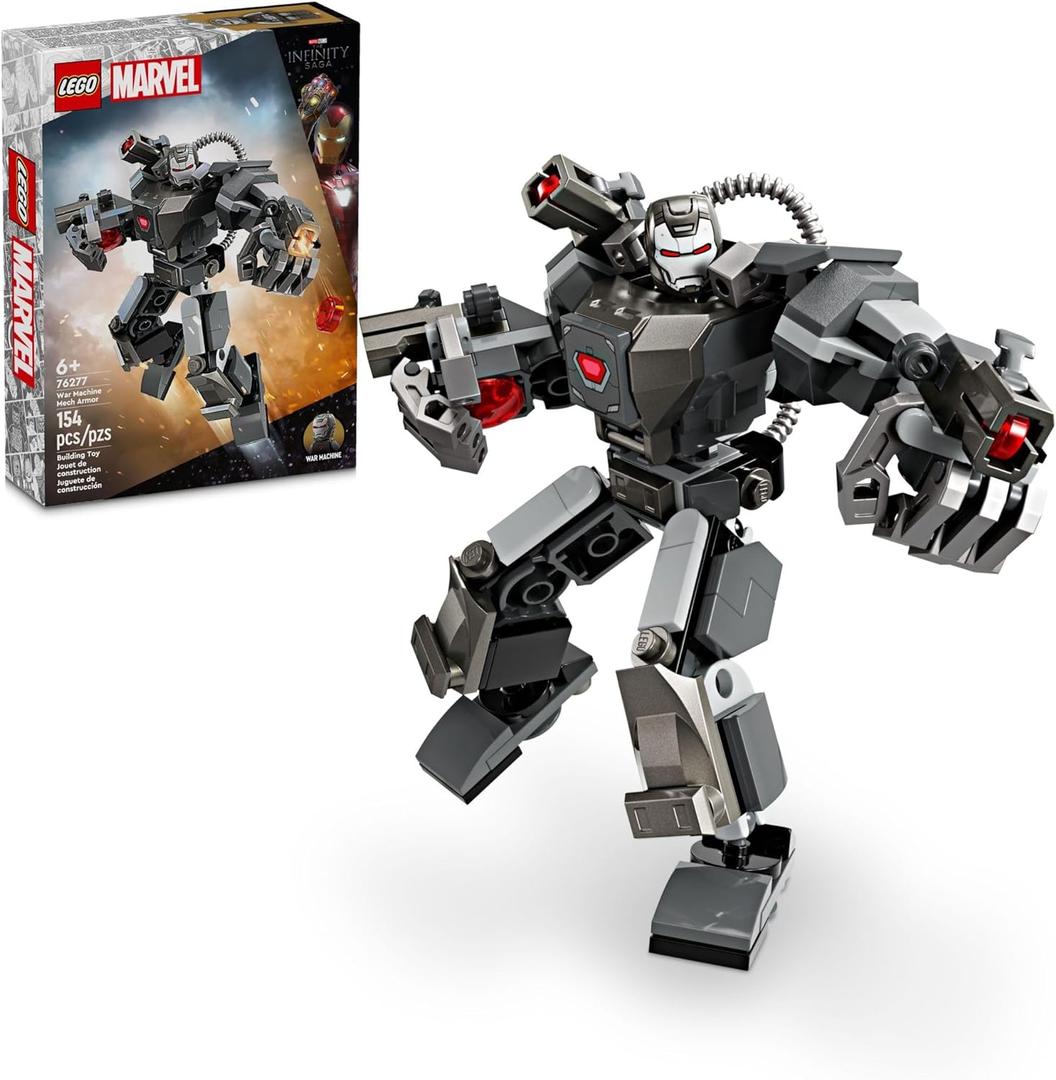 LEGO Marvel War Machine Mech Armor, Buildable Marvel Action Figure Toy for Kids with 3 Stud Shooters, Legendary Character from The MCU, Gift for Boys and Girls Aged 6 and Up, 76277