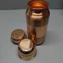 Pure Copper Water Bottle 34 oz – 100% Authentic Uncoated Hand-Hammered Finish – Leakproof Ayurvedic Joint-Free Heavy Duty Reusable Flask for Gym, Home & Travel