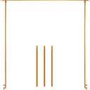 Over The Table Rod Stand with Clamps for Decorations, Adjustable 30"-47'' Height 34"-98" Length Table Balloon Arch Stand Hanging for Wedding Birthday Party Halloween Christmas(COLOR: Gold)