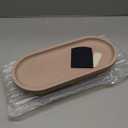 Diatomaceous Earth Sink Caddy, Instant Dry Bathroom Kitchen Sink Organizer, Minimalist Water Absorbing Dish Soap Holder, Stone Tray for Sponge Brush Candles (Brown)