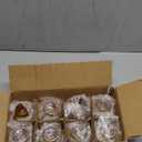 Woho Candlestick Holders Set of 8 for Taper/Votives/Tealight Candles, Amber Taper Candle Holders for Fall Wedding Decor, Ribbed Glass Candle Sticks Holder Decor for Dinner Table/Holiday Party