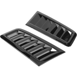 2Pcs Bonnet Vents, Universal Hood Vents for Cars, Bonnet Air Vents Engine Hood Car Exterior Parts for RS MK2 (Glossy Black)