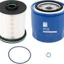 6.6L Duramax Filter Set- TP1015, PF26 Fuel/Oil Filter Compatible with 2020-2024 Chevy Silverado/GMC Sierra 2500HD 3500HD Diesel Engines
