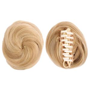 2PCS Mini Claw Clip in Hair Bun Messy Cat Ears Hair Bun Extension Synthetic Donut Wig Accessory Ponytail Hair Extensions Thick Updo Space Bun Hair Pieces for Women Girls (04)