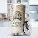 Social Worker Nutrition Fact Tumbler Mug 20oz Appreciation Graduation Gifts For BSW DSW Colorful Social Tree Messy Bun Hair MSW LCSW Gift For Women Caregiver Insulated Cup