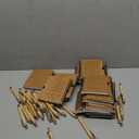 Yeaqee 30 Sets Employee Appreciation Gift Thank You Gifts 30 Pcs Inspirational Spiral Kraft Notebook and 30 Pcs Motivational Bamboo Pen Retractable Wooden Pen for Colleague Employee Nurse Teacher