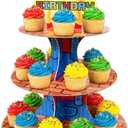 Star Cupcake Stand, Video Game Birthday Party Decoration, Dessert Tower Display Birthday Party Supplies 3-Tier Cupcake Stand (1)