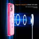 Hocase for iPhone 14/13 Case 6.1", with Magnetic Ring Stand [Compatible with MagSafe] [Military Grade Protection] Slim Shockproof Translucent Protective Phone Case - Hot Pink