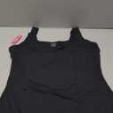 PUMIEY Women's Square Neck Tank Top Sleeveless Double Lined Basic Tops Sharp Collection (Large, Jet Black)
