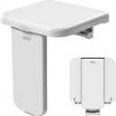 Folding Shower Chair Wall Mounted Fold Down Bath Seat Chair ABS 440LB Capacity Shower Bench for Elderly Disabled Pregnant Woman