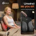 Shiatsu Back Massager with Heat for Chair & Car, Electric Deep Tissue Massage Cushion, Adjustable Heat, Rolling & Kneading Mid & Lower Back Massager for Home, Office & Driving