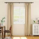 YaFex Heavy Duty Curtain Rods 32-90 Inch, 1 Inch Adjustable Black Curtain Rod for Windows, Long Window Treatment Rods with Aluminium Finials, Easy Installation