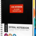 Yoment Spiral Notebook 8.5'' x 11'' Wide Ruled 5 Subject Notebooks with Dividers Tabs for Work Wide Ruled 240 Pages Lined Journal Multi Subject Notebook for Note Taking, Back to School, Gifts, Black (A4, 7.softcover-black)