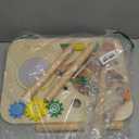 Activity Table for 1+ Year Old, 7 in 1 Wooden Montessori Activity Center Play Table with Drum, Bead Maze Shape Sorter Fishing Game, Kids Sensory Educational Toddler Learning Toys 1st Birthday Gifts