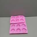 Silicone Soap Molds, different Cavities Soap Mold with Different Shapes, Perfect for Soap Making, Handmade Cake Chocolate Desserts Biscuit Pudding Teacake Jelly 3 Pack - Flower