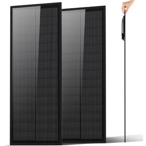 ECO-WORTHY Ultra Slim 2PCS 100W Solar Panel 18BB N-Type 25% Efficiency