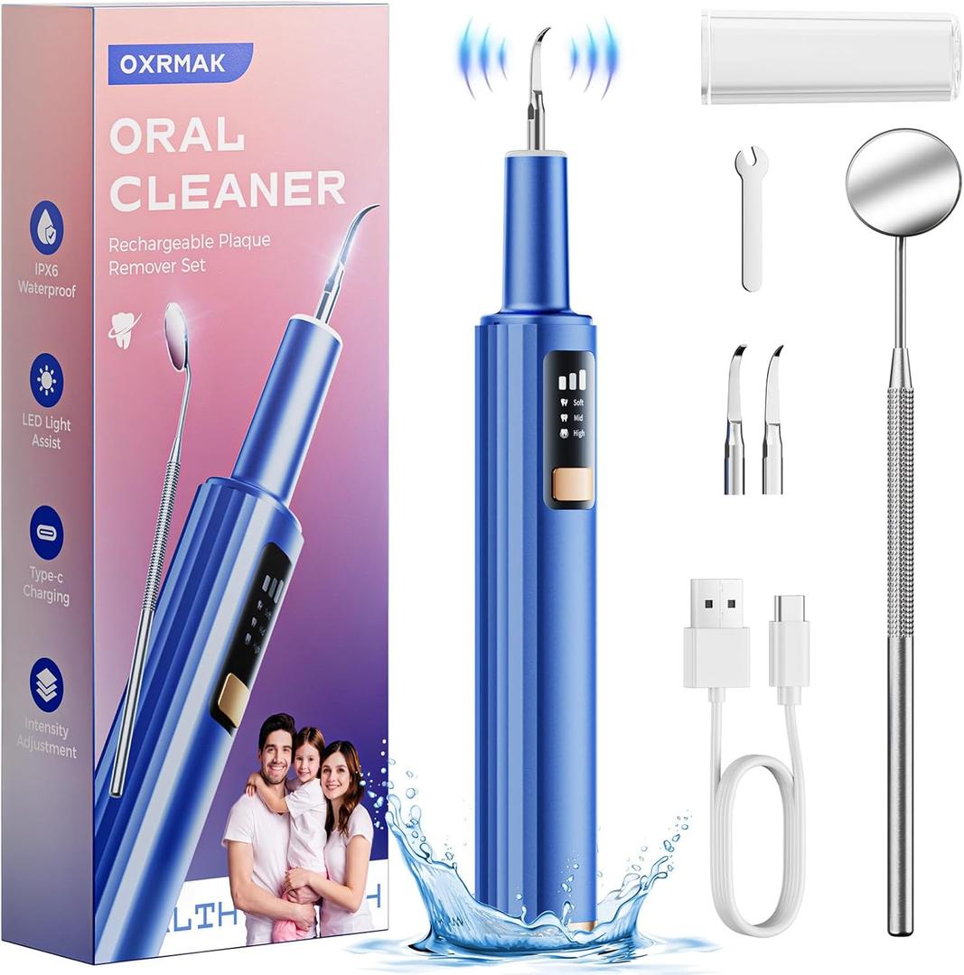 Plaque Remover for Teeth, Ultrasonic Tartar Remover for Teeth, Dental Calculus Remover Teeth Cleaning Kit