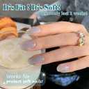 GelMala Semi Cured Gel Nail Strips Blue, Long-Lasting, Easy to Apply&Remove Nail Stickers Semi Cured,Easy for begginners (Aqua de Vida)