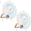 Sunco 6 Inch LED Can Lights Retrofit Recessed Lighting, Motion Sensor Ceiling Light, 850 LM, Selectable CCT 2700K/3000K/4000K/5000K/6000K, 10W, ETL 2 Pack