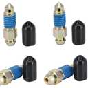 4 PCS Speed Bleeder, Bleeder Valve, Brake Bleeder Screws, Quick Bleeders with Dust Caps M8x1.25-27mm, H9405-4, H9422-4, 105182, 639520