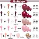 Burgundy Pink Balloon Garland Double Stuffed Pastel Light Pink Gold Mauve Balloons Maroon Lavender Latex Plum Balloon Arch Kit for Birthday Graduation Wedding Baby Shower Party Decorations