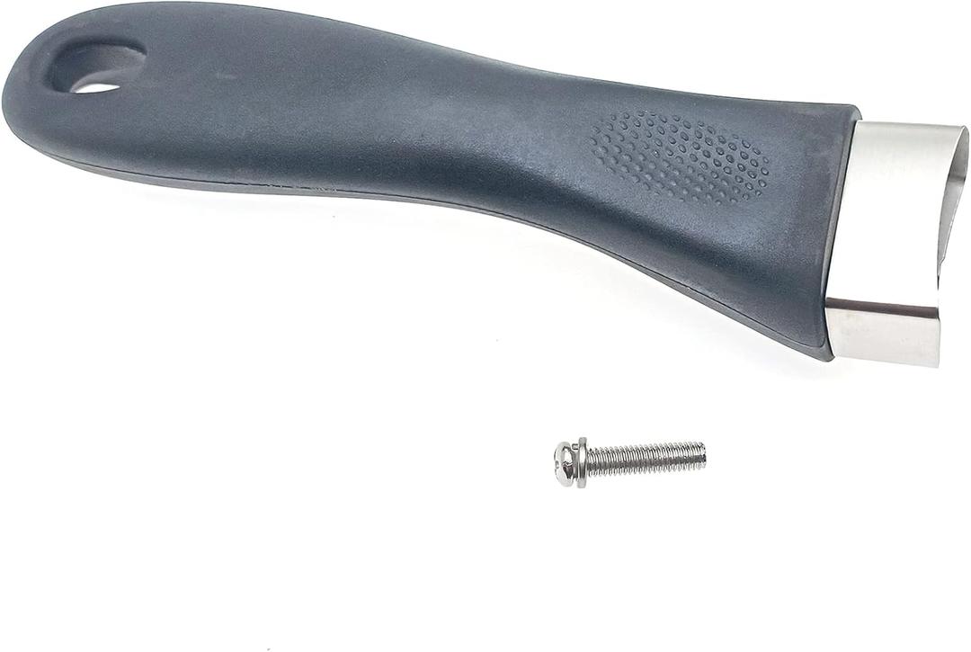 LBTOD 2 Pcs Bakelite Pot Handles Universal Scald-Proof Long Handle Grip with screw and gasket Replacement Accessories