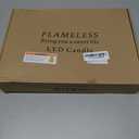 Flameless Candles with Embedded Star String, Battery Operated LED Pillar Candles with Timer and Remote Control, Home Decorating for Ambiance Set of 7 (Red)