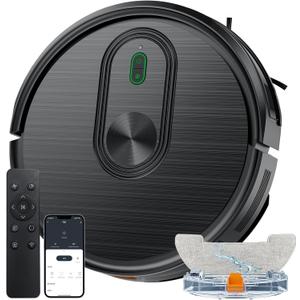 XIEBro Robot Vacuum and Mop Combo, 2 in 1 Robotic Vacuums Cleaner with 3200Pa Max Suction, App/Wi-Fi/Voice, Robot Vacuum with Schedule, Self-Charging, Slim, for Pet Hair, Hard Floor, Carpet