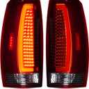 Tresound LED Tail Light for Chevy Avalanche 2007 2008 2009 2010 2011 2012 2013, Rear Taillight Assembly, GM2800222 GM2801222 22739264 25885679 Chrome Housing Red Lens