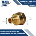 XFITTING 1/2 inch Pex x 1/2 inch Female NPT Adapter, 23-4-1=25X, 25 Pieces