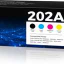 202A Toner Cartridges 4 Pack Compatible with Color LaserJet Pro M254 MFP M281 M280 Series for HP 202A 202X Toner Cartridge Work with MFP M281cdw M281fdw M281fdn M280nw Pro M254dw M254dn M254nw Printer