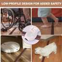 CrocSee 6ft Self-Adhesive Floor Cord Cover for Wires, Low Profile Cord Hider Cable Management, Trimmable PVC Cord Protector - Cord Cavity = 0.47" (W) x 0.29" (H) - Black