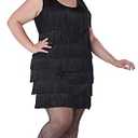 MORPH Costumes Women's Fashion Flapper Plus Size Costume, Black, 3XL (18-20)