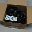 Disco Ball Motor with Light with Remote, Rotating 0/3/6/9/12/15 RPM Adjustable Speed, 16ft Detachable Power Cable/Battery/USB-C Power Mode, Supports 4'' - 16'' Mirror Balls for Party Christmas Wedding