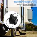 Colingmill RV Sewer Valve Cap with Handle - 3'' RV Sewer Cover Waste Valve Cap for Camper Trailer Easy to Install & Use(1 Pcs,Black)