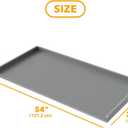 SpaceAid Washer Dryer Countertop, Laundry Wood Shelf Topper with Edge, 54" Width x 27.5" Depth Cover Guard Organizer for Washer and Dryer Laundry Hamper Counter Storage Organization (Gray)