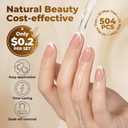 UNA GELLA Extra Short Almond Nail Tips Full Cover 504PCS Gel Nail Tips Short Almond Shaped Nails Tips Soft Gelly Gel Clear Fake Nails Tip for Acrylic Nail Tip Soak Off Home DIY Salon Nails 12 Sizes