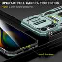Case Compatible with iPhone17 Pro Phone Case with Stand & Camera Cover & HD Screen Protector, Dual-Layer Shockproof Military-Grade Drop Protection, for 17 Pro (Alpine Green)