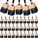 50 Pcs Hanging Car Air Freshener Car Diffuser Bottles Empty Glass Perfume Bottle Freshener Diffuser Bottle Pendant for Essential Oil Fragrance Aromatherapy Bottle Ornament (Black, Cube)
