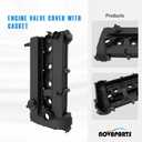 NOVAPARTS L502-10-210E Engine Valve Cover with Gasket for 2010-2013 Mazda 3, 2009-2015 Mazda 5, 2011-2013 Maz-da 6, 2010-2012 CX-7 2.0L 2.3L 2.5L, Replaces L502-10-210C L502-10-210B