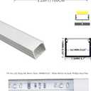 THMOOTHER 10-Pack 3.28FT LED Strip Channel Diffuser Fitted for Hue Plus ,Plus-Size Surface Mounted Tape Light Aluminum Spotless U Track Housing ,0.6'' Deep with Milky Cover .