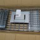 VEVOR Live Animal Cage Trap, 31" x 10" x 12" Humane Cat Trap Galvanized Iron, Folding Animal Trap with Handle for Rabbits, Stray Cats, Squirrels, Raccoons, Groundhogs and Opossums