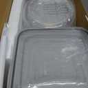 50 PCS Thicker Food Storage Containers with Lids, Clear Stackable Airtight Leakproof Reusable Plastic Meal Prep Container Set for Kitchen Storage/ Lunch, Fridge/ Microwave Safe with Labels&Pen