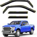 in-Channel Window Rain Guard Fit for 2015-2020 Ford F150 SuperCrew & Ford F250-F550 2017-2025 Truck,Window Rain Guards Visors Vent Visors Window Deflector Vent Shades Car Accessories